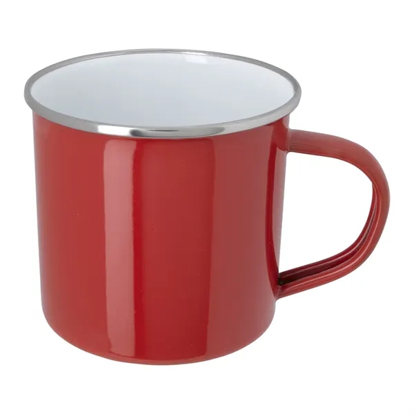 11.8 oz. Enamel Mug with Stainless Steel Rim with Steel C... - 11.8 oz. Enamel Mug with Stainless Steel Rim with Steel C... - Image 2 of 4