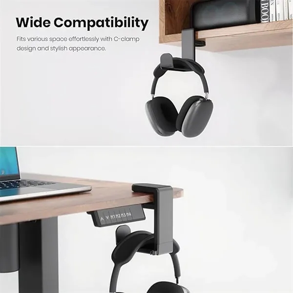 Rotating Headphone Stand Clamp - Rotating Headphone Stand Clamp - Image 3 of 3