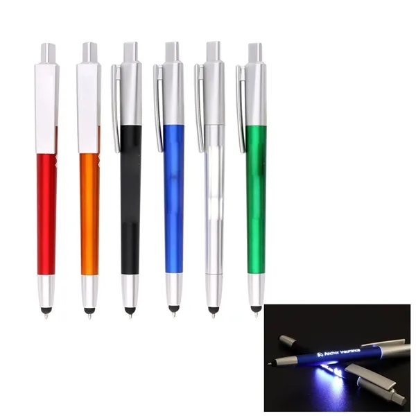 Press-To-Light Stylus Tip Ballpoint Pen - Press-To-Light Stylus Tip Ballpoint Pen - Image 1 of 1