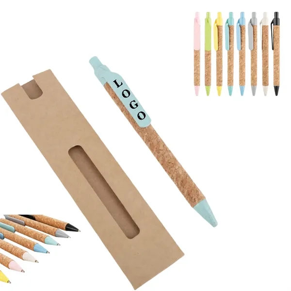 Kraft Paper Bag Wheat Straw Ballpoint Pen - Kraft Paper Bag Wheat Straw Ballpoint Pen - Image 0 of 2