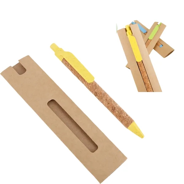 Kraft Paper Bag Wheat Straw Ballpoint Pen - Kraft Paper Bag Wheat Straw Ballpoint Pen - Image 1 of 2