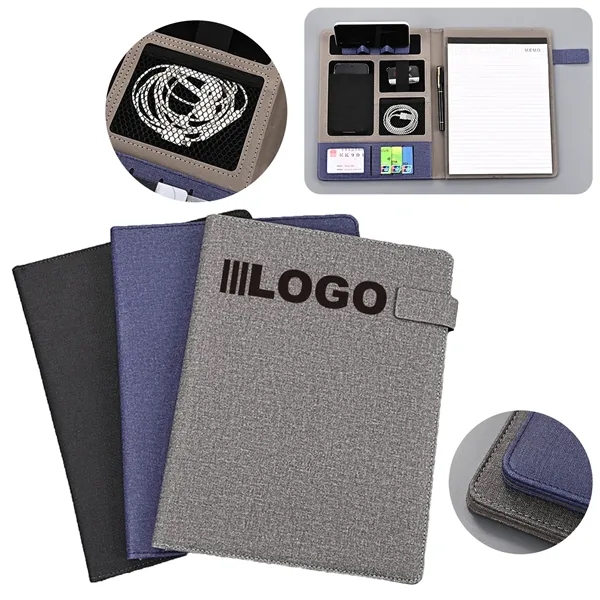 Multifunctional A4 Leather Folder - Multifunctional A4 Leather Folder - Image 0 of 4