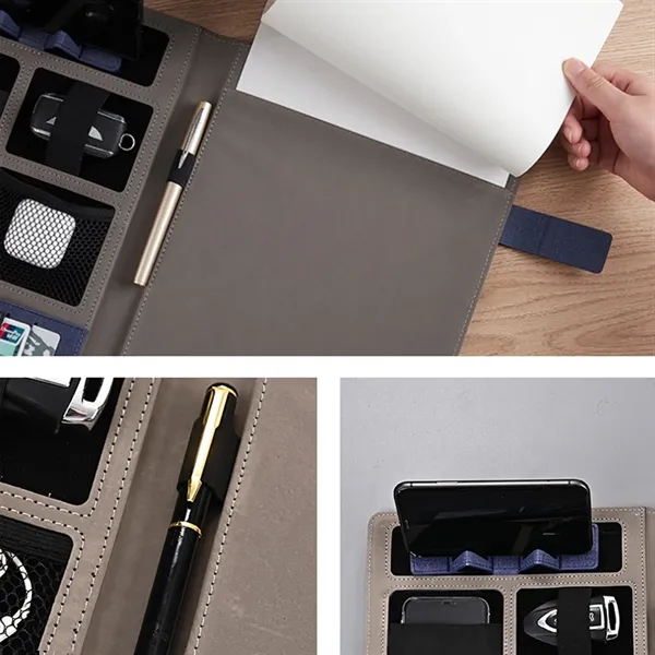 Multifunctional A4 Leather Folder - Multifunctional A4 Leather Folder - Image 3 of 4