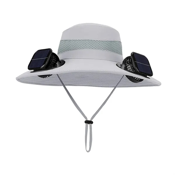 Solar Dual Fan Outdoor Sun Hat - Solar Dual Fan Outdoor Sun Hat - Image 2 of 4
