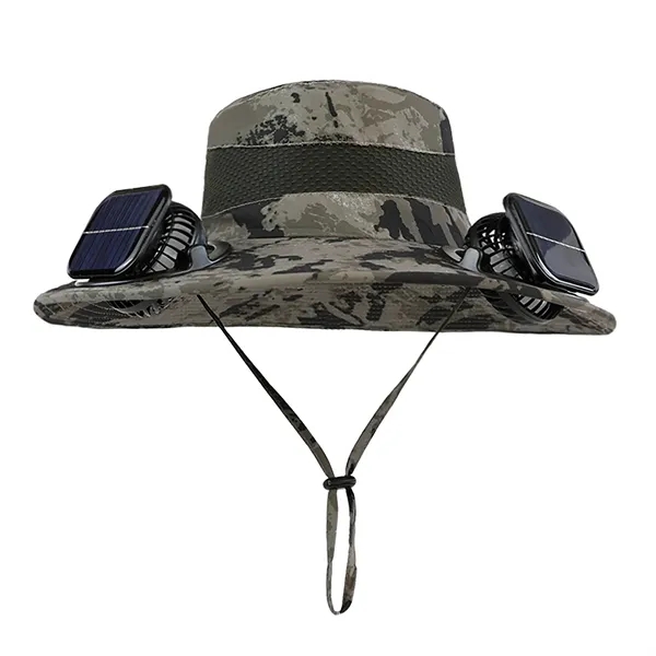 Solar Dual Fan Outdoor Sun Hat - Solar Dual Fan Outdoor Sun Hat - Image 3 of 4