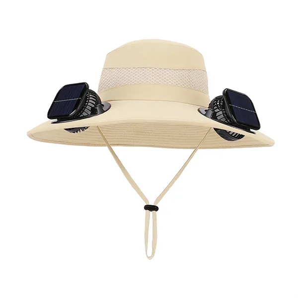 Solar Dual Fan Outdoor Sun Hat - Solar Dual Fan Outdoor Sun Hat - Image 4 of 4