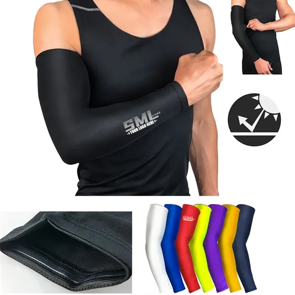 Basketball Football Compression Arm Sleeves with Sweat-Wick - Basketball Football Compression Arm Sleeves with Sweat-Wick - Image 0 of 2
