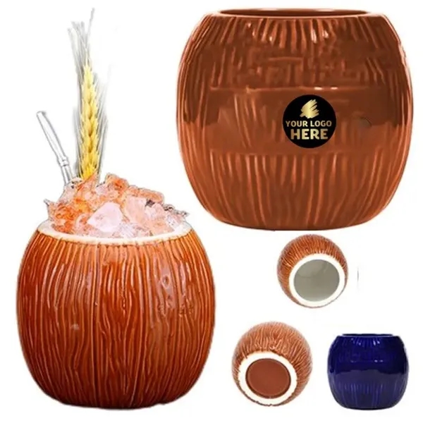 Hawaiian Ceramic Wine Glass - Hawaiian Ceramic Wine Glass - Image 0 of 4