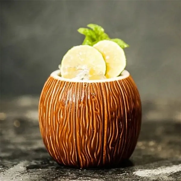 Hawaiian Ceramic Wine Glass - Hawaiian Ceramic Wine Glass - Image 2 of 4