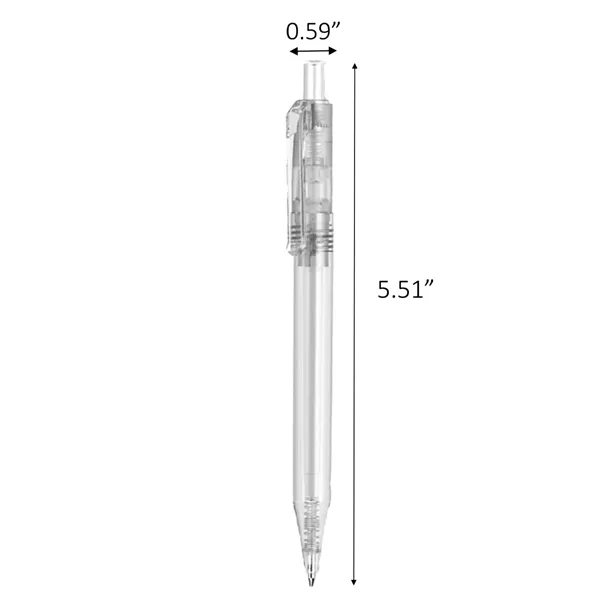 Colorful Transparent Plastic Click Ballpoint Pen - Colorful Transparent Plastic Click Ballpoint Pen - Image 1 of 1