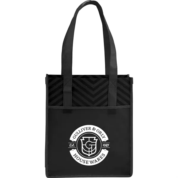 Printed Chevron Non-Woven Shopper Tote - Printed Chevron Non-Woven Shopper Tote - Image 0 of 0
