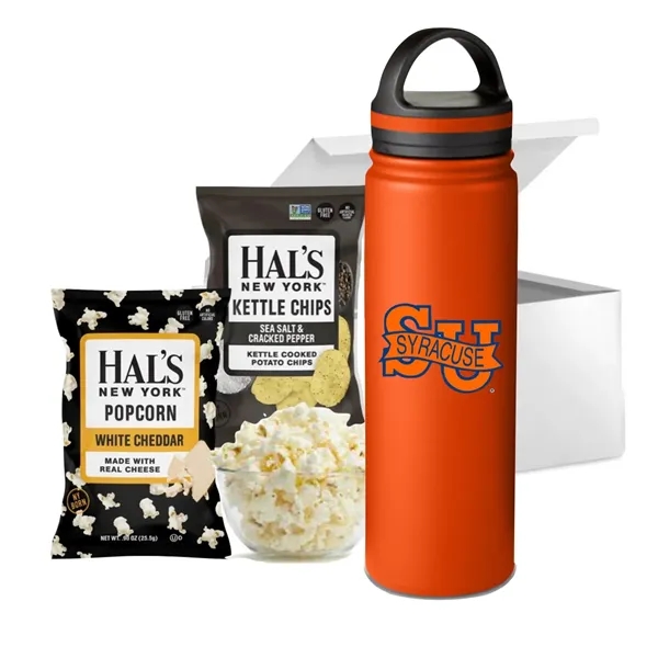 Stainless Steel 24 oz Bottle with Snacks Boxed - Stainless Steel 24 oz Bottle with Snacks Boxed - Image 1 of 6