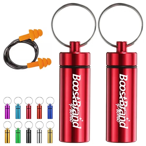 Aluminum Keychain Storage Capsule with Waterproof Seal - Aluminum Keychain Storage Capsule with Waterproof Seal - Image 0 of 5