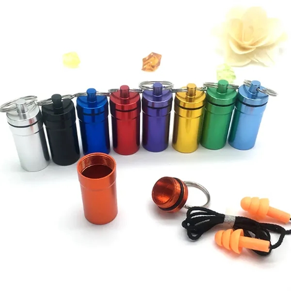 Aluminum Keychain Storage Capsule with Waterproof Seal - Aluminum Keychain Storage Capsule with Waterproof Seal - Image 4 of 5