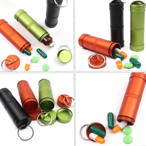 Aluminum Keychain Storage Tube with Waterproof Seal - Aluminum Keychain Storage Tube with Waterproof Seal - Image 4 of 5