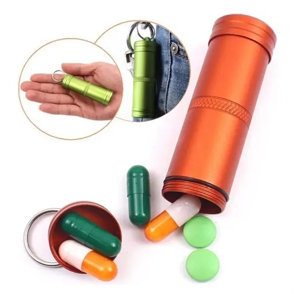 Aluminum Keychain Storage Tube with Waterproof Seal - Aluminum Keychain Storage Tube with Waterproof Seal - Image 5 of 5