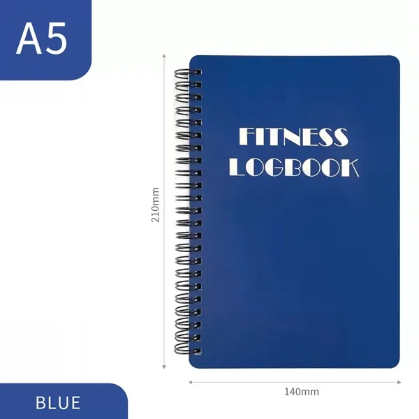 A5 Fitness Journal Spiral Coil Notebook - A5 Fitness Journal Spiral Coil Notebook - Image 1 of 4