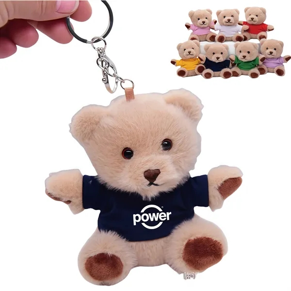 Mini Plush Bear Keychain Cute Soft Gift - Mini Plush Bear Keychain Cute Soft Gift - Image 0 of 8