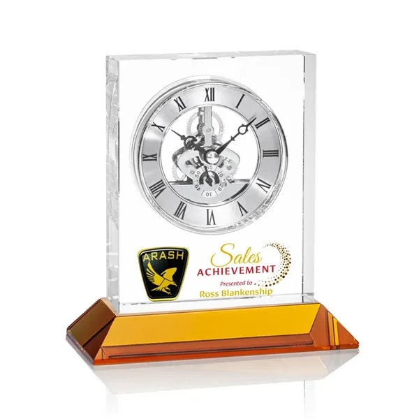Ashland VividPrint™ Clock on Base - Silver Dial