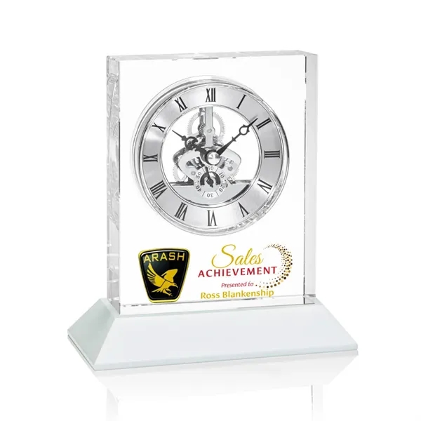 Ashland VividPrint™ Clock on Base - Silver Dial