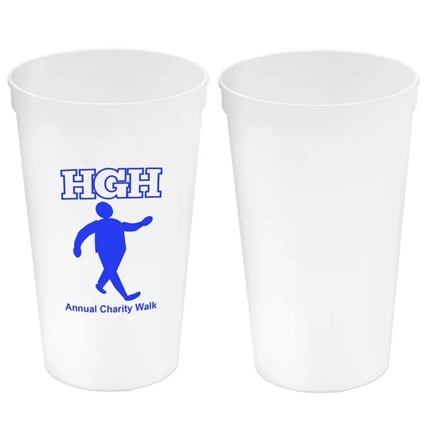 Stackable Polypropylene Stadium Cup, 22 oz. - Stackable Polypropylene Stadium Cup, 22 oz. - Image 16 of 19