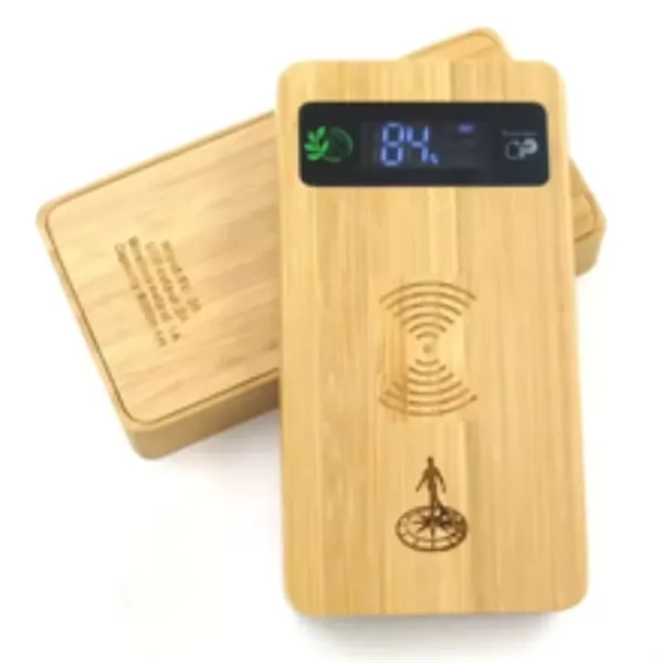Bamboo Wooden Wireless Power Bank - Bamboo Wooden Wireless Power Bank - Image 0 of 3