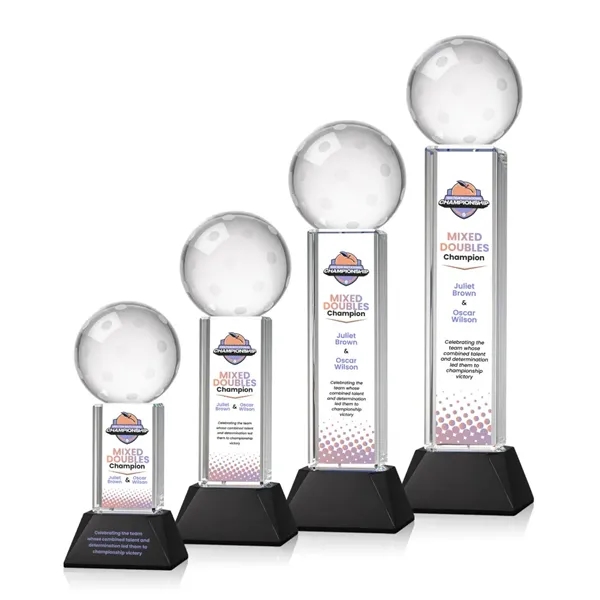 Pickleball VividPrint™ Award on Stowe Base - Black