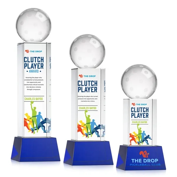 Pickleball VividPrint™ Award on Belcroft Base - Blue