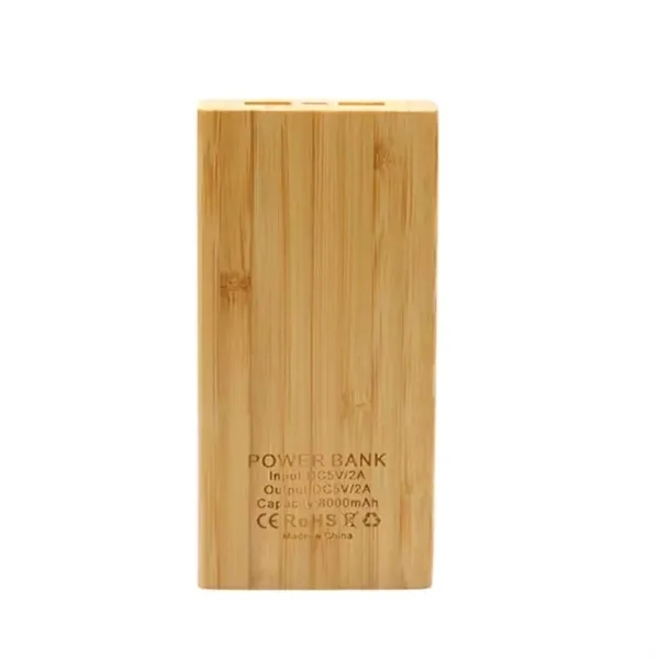 Bamboo Solar Panel Power Bank 10000mAh - Bamboo Solar Panel Power Bank 10000mAh - Image 2 of 2