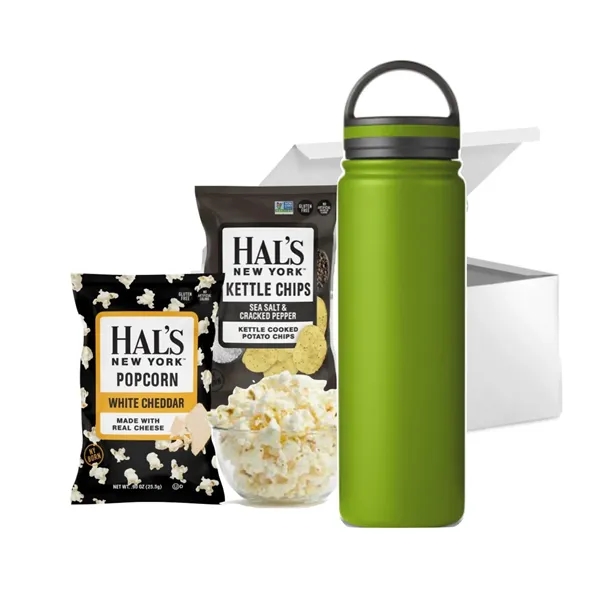 Stainless Steel 24 oz Bottle with Snacks Boxed - Stainless Steel 24 oz Bottle with Snacks Boxed - Image 5 of 6