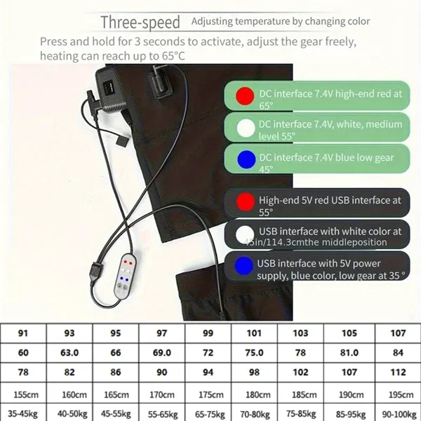 Heated fleece thermal underwear set - Heated fleece thermal underwear set - Image 1 of 2