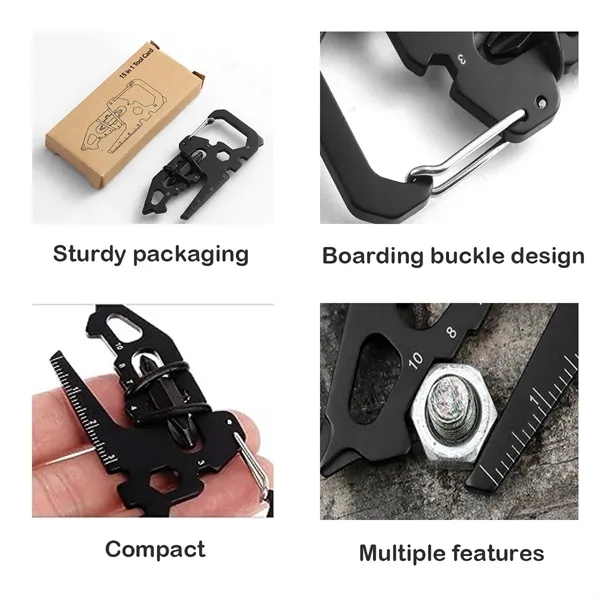 15 in 1 Tool Card Keychain - 15 in 1 Tool Card Keychain - Image 3 of 4