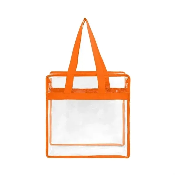 Clear Tote Bag With Zipper - Clear Tote Bag With Zipper - Image 2 of 6