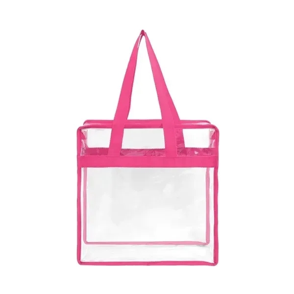 Clear Tote Bag With Zipper - Clear Tote Bag With Zipper - Image 3 of 6