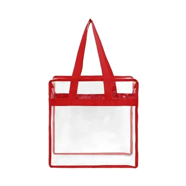 Clear Tote Bag With Zipper - Clear Tote Bag With Zipper - Image 5 of 6