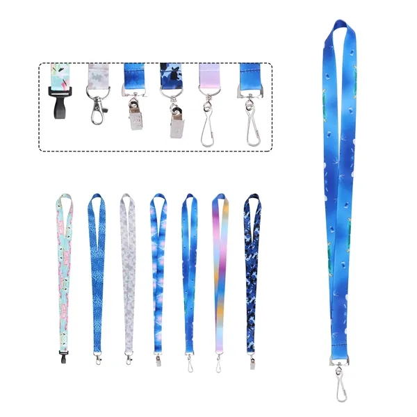 3/4" Polyester Lanyards For ID Badges W/ Attachment Hook