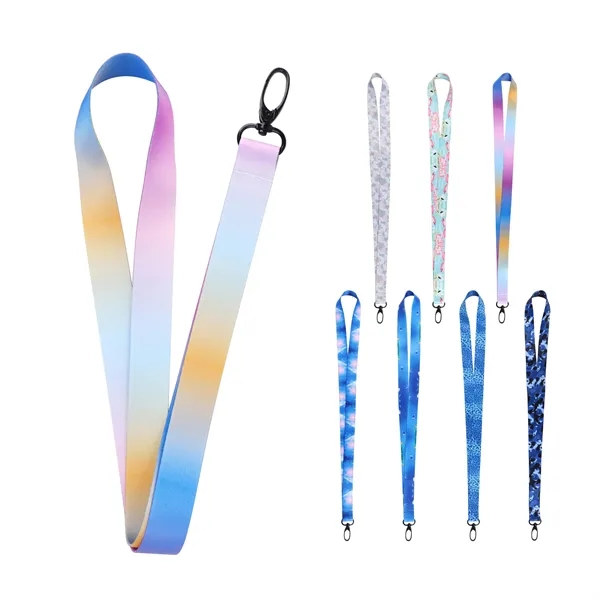 3/4" Polyester Custom Full Color Lanyard W/ Black Snap Hook - 3/4" Polyester Custom Full Color Lanyard W/ Black Snap Hook - Image 0 of 3