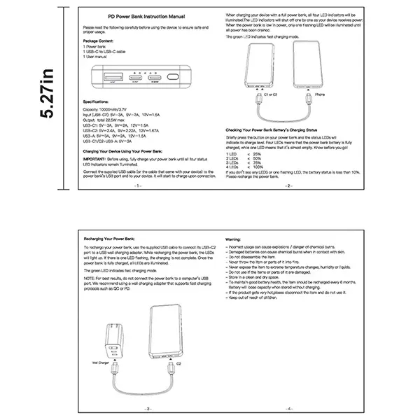 10,000 mAh UL Certified Power Bank - 10,000 mAh UL Certified Power Bank - Image 2 of 2