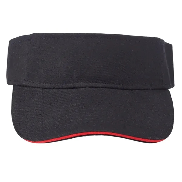 Strap Closure Cotton Sandwich Visor - Strap Closure Cotton Sandwich Visor - Image 0 of 6