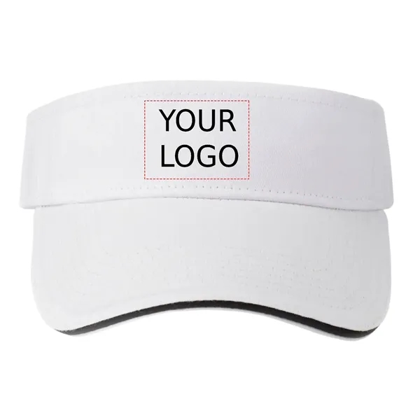 Strap Closure Cotton Sandwich Visor - Strap Closure Cotton Sandwich Visor - Image 2 of 6