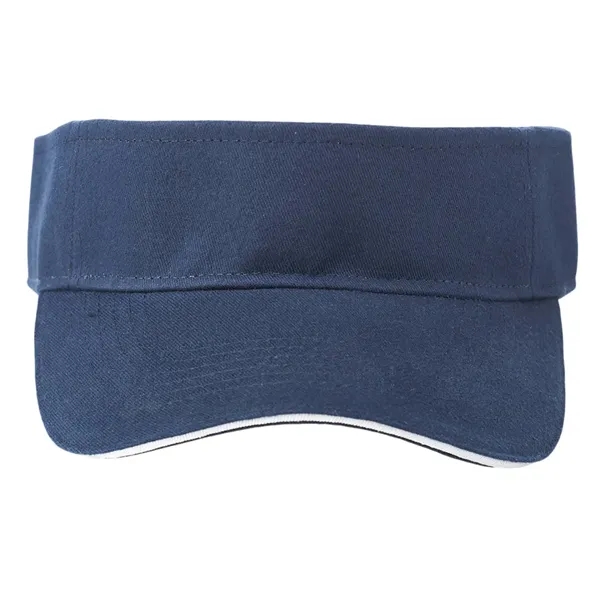 Strap Closure Cotton Sandwich Visor - Strap Closure Cotton Sandwich Visor - Image 4 of 6