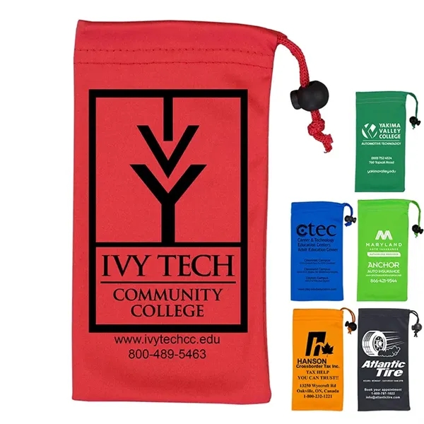Clean-n-Carry Microfiber Drawstring Pouch For Cell Phones