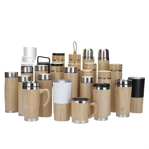 12/14/19/20 oz Eco Bamboo Stainless Steel Tumblers & Mugs - 12/14/19/20 oz Eco Bamboo Stainless Steel Tumblers & Mugs - Image 27 of 33