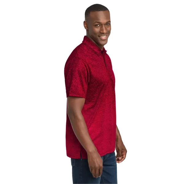 Sport-Tek Ombre Heather Polo. - Sport-Tek Ombre Heather Polo. - Image 5 of 24