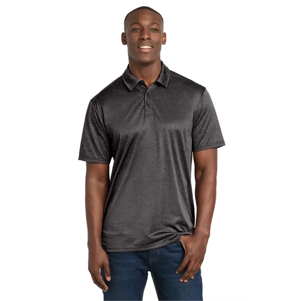 Sport-Tek Ombre Heather Polo. - Sport-Tek Ombre Heather Polo. - Image 7 of 24