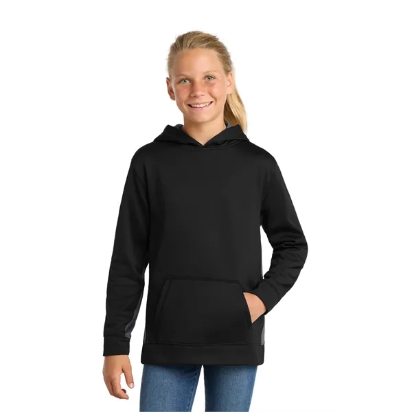 Sport-Tek Youth Sport-Wick Fleece Colorblock Hooded Pullo... - Sport-Tek Youth Sport-Wick Fleece Colorblock Hooded Pullo... - Image 0 of 19