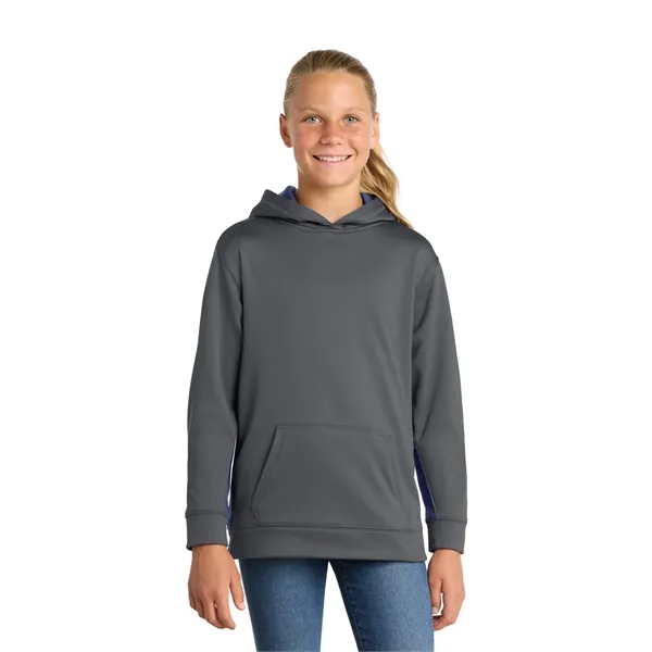 Sport-Tek Youth Sport-Wick Fleece Colorblock Hooded Pullo... - Sport-Tek Youth Sport-Wick Fleece Colorblock Hooded Pullo... - Image 15 of 19