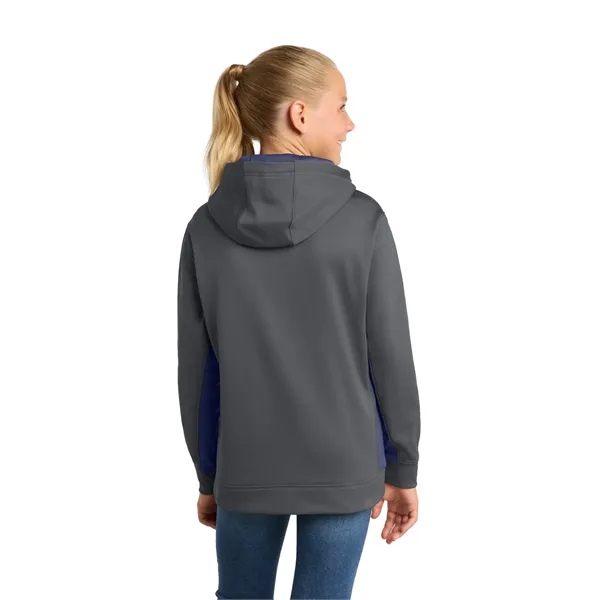 Sport-Tek Youth Sport-Wick Fleece Colorblock Hooded Pullo... - Sport-Tek Youth Sport-Wick Fleece Colorblock Hooded Pullo... - Image 16 of 19