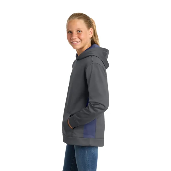 Sport-Tek Youth Sport-Wick Fleece Colorblock Hooded Pullo... - Sport-Tek Youth Sport-Wick Fleece Colorblock Hooded Pullo... - Image 17 of 19