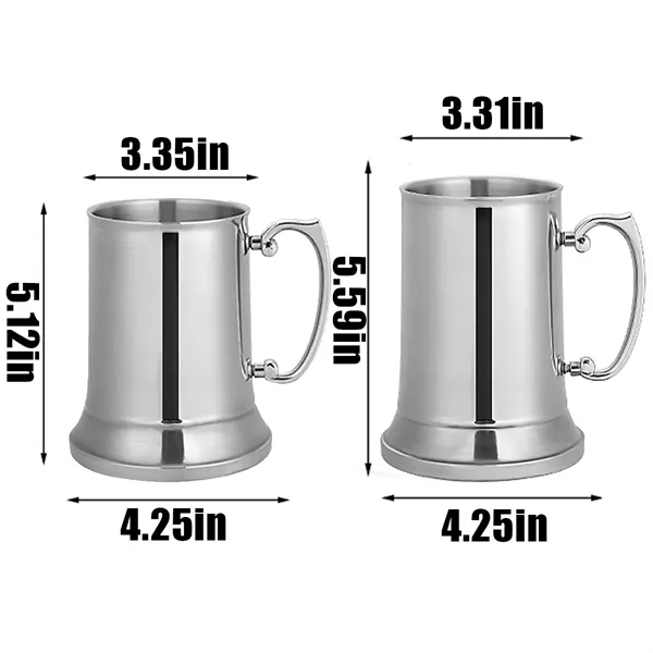 Double Layer Stainless Steel Pouring Beer Mug - Double Layer Stainless Steel Pouring Beer Mug - Image 1 of 4